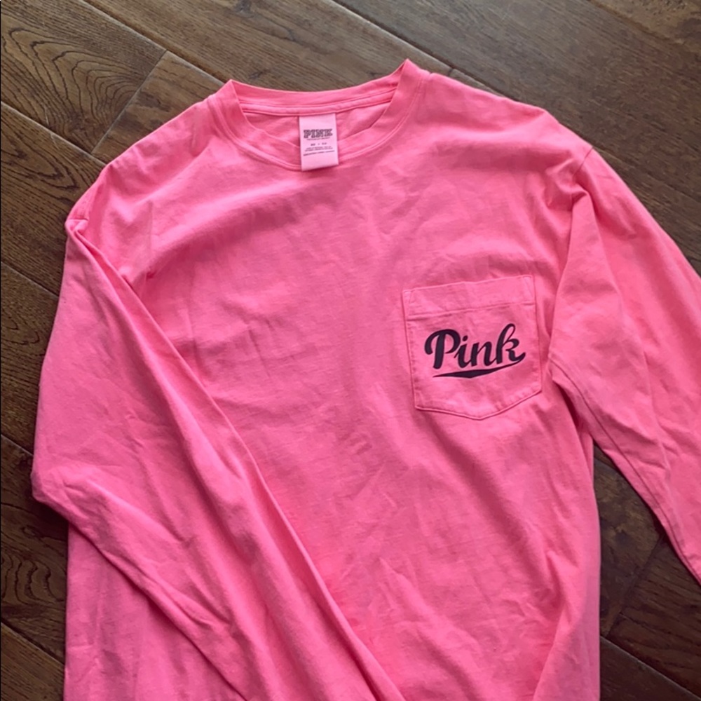 PINK Long Sleeve Pink Tee